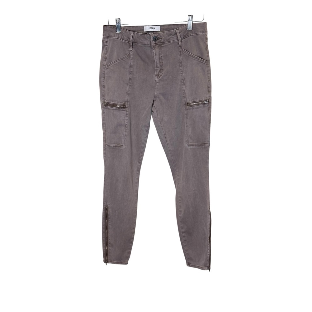 Pistola Women’s Hunter Skinny Cargo Zipper Cropped Cargo Tencel Pants US Size 30